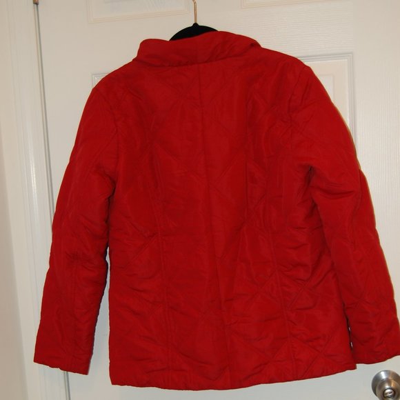 Peck & Peck Collection Women's Red Puffer Jacket Size M - Picture 4 of 11